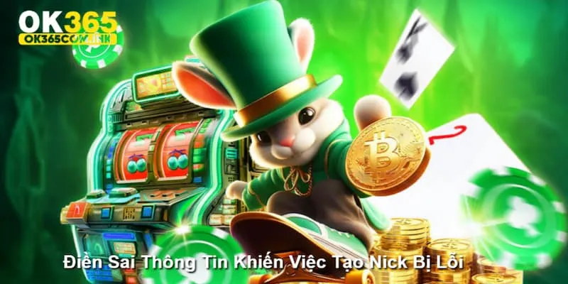 Việc tạo tài khoản không thành công có thể do bạn điền sai thông tin