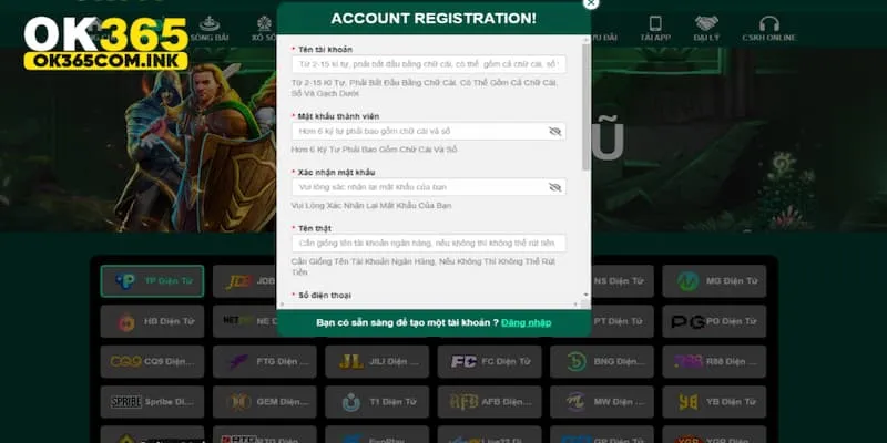 Lưu ý quan trọng khi tạo tài khoản tại ok365